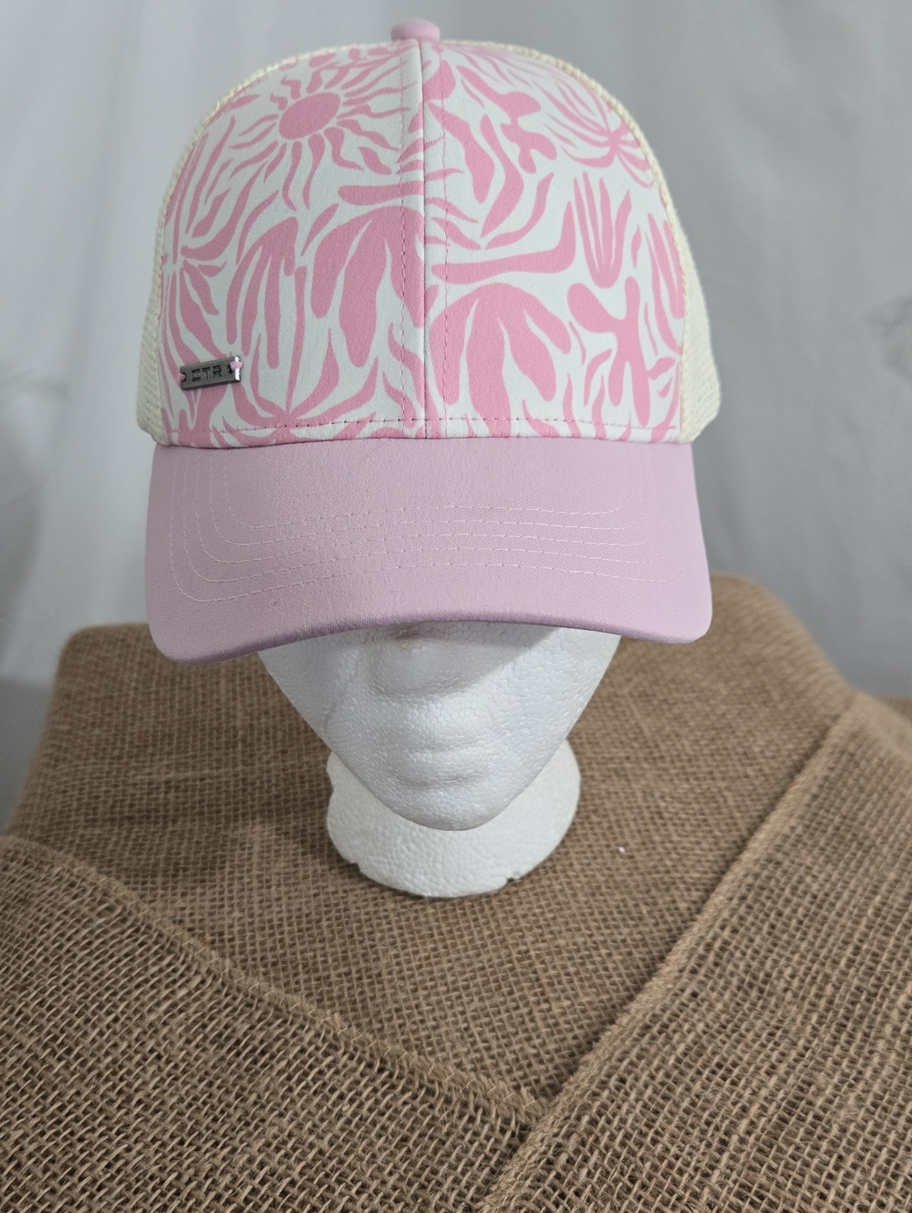 Stylish Pink Patterned Trucker Hat - Unbranded